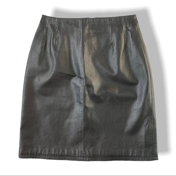 Clio Dresses & Skirts - ✨ VINTAGE ✨ CLIO LEATHER | Leather Pencil Skirt Size 2 Petite